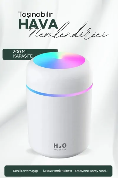 300ML MİNİ USB ŞARJ& IŞIKLI HAVA NEMLENDİRİCİ