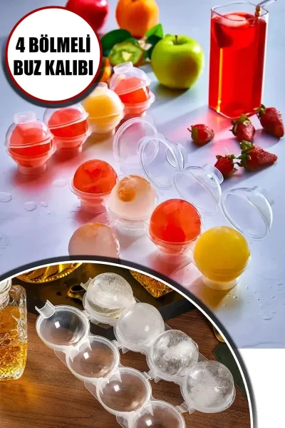 🧊4 BÖLMELİ BUZ KALIBI