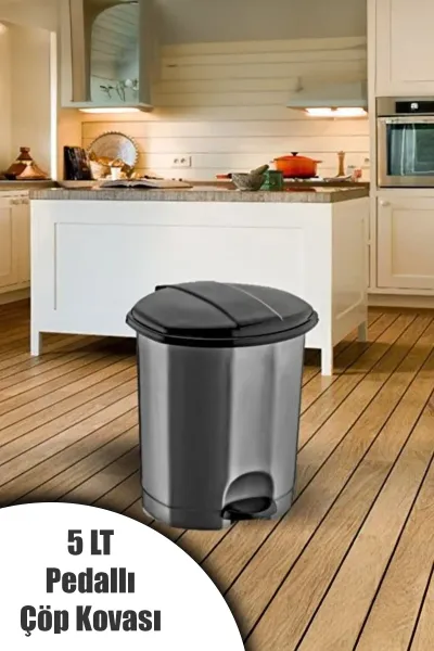 5 LT PEDALLI ÇÖP KOVASI