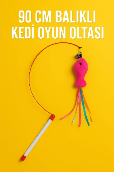 🐟90 CM BALIKLI KEDİ OYUN OLTASI