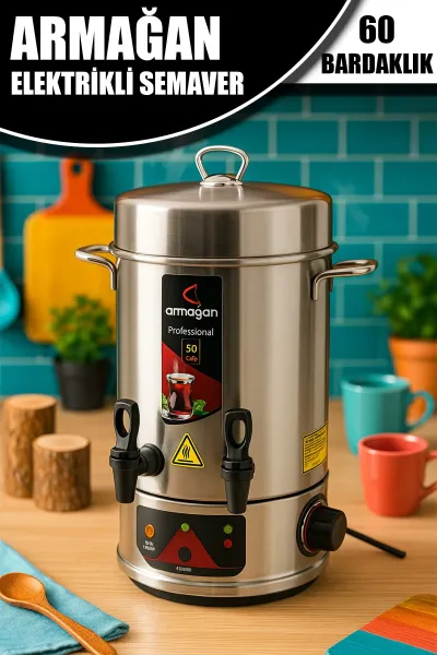 🥤ARMAĞAN 60 BARDAKLIK ELEKTRİKLİ SEMAVER