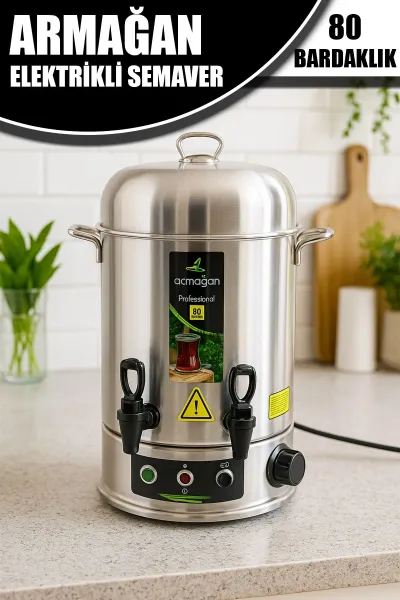 🥤ARMAĞAN 80 BARDAKLIK ELEKTRİKLİ SEMAVER