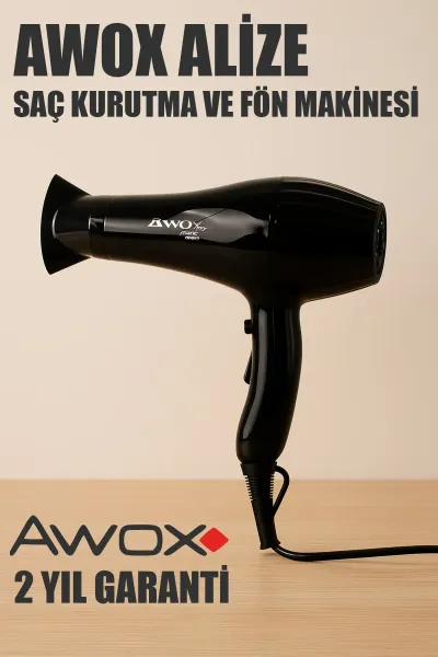 AWOX ALİZE SİYAH SAÇ KURUTMA FÖN MAKİNESİ