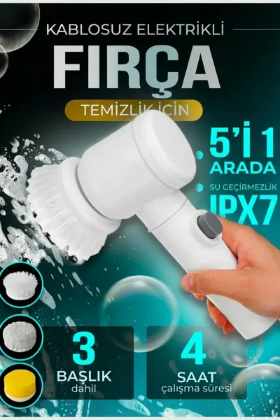 Çok Fonksiyonlu Şarjlı Elektrikli Temizlik Fırçası