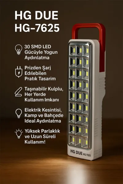 🔦HG DUE ŞARJLI IŞILDAK FENER