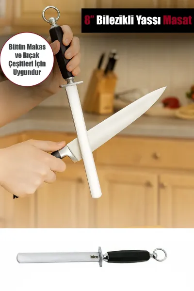 İBİCO 8'' METAL BİLEZİKLİ GENİŞ YASSI MASAT
