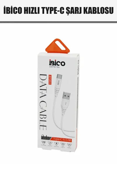 İBİCO TYPE-C HIZLI TELEFON ŞARJ & DATA KABLOSU