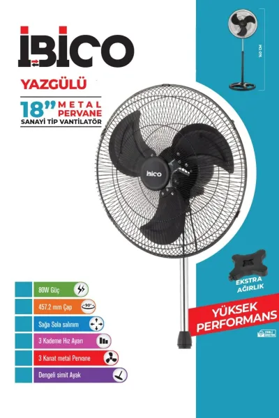 İBİCO VNT-002 18" İNÇ AYAKLI VANTİLATÖR