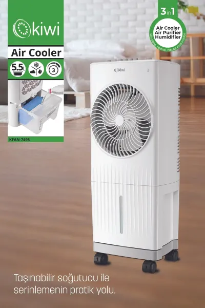 🌬️KİWİ 3 İN 1 HAVA SOĞUTUCU , NEMLENDİRİCİ VE TEMİZLEYİCİ PORTATİF FAN