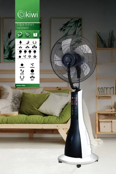 KİWİ KFAN-7692 40CM SOĞUK BUHARLI KUMANDALI VANTİLATÖR FAN