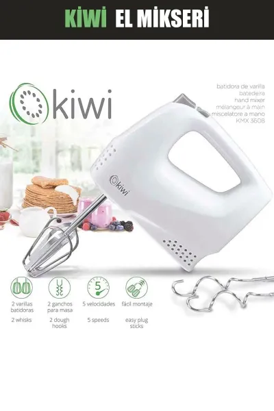 KİWİ KMX-3608 ELEKTRİKLİ EL MİKSERİ
