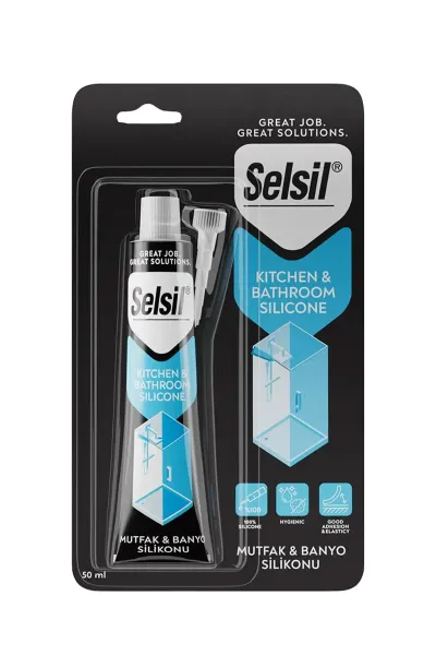 🛠️SELSİL-1888 DUŞA KABİN MUTFAK BANYO ŞEFFAF SİLİKON