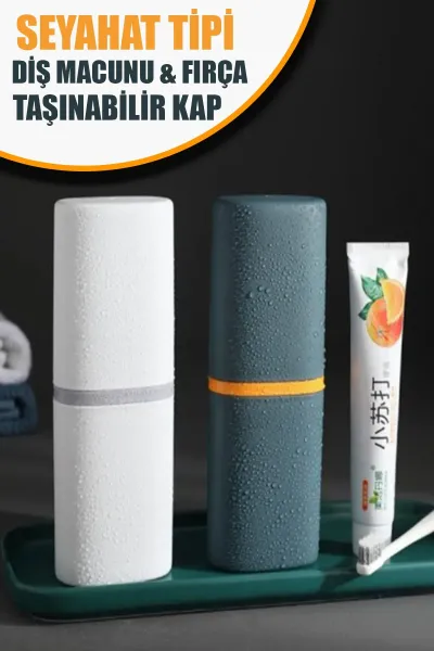 ✈️SEYAHAT TİPİ DİŞ MACUN VE FIRÇA KABI