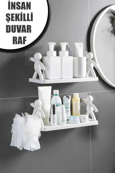🎯YAPIŞKANLI DUVAR ORGANİZER İNSAN RAF