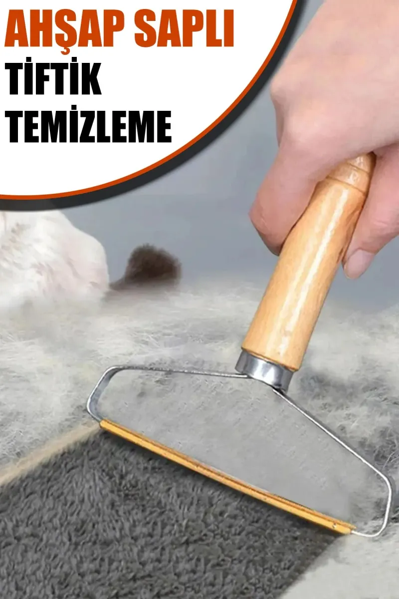 🧥AHŞAP SAPLI TİFTİK TEMİZLEYİCİ - dibidip