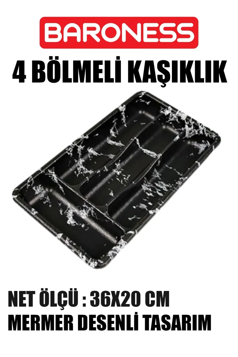 🖤BARONESS MERMER DESENLİ 4 BÖLMELİ KAŞIKLIK - dibidip