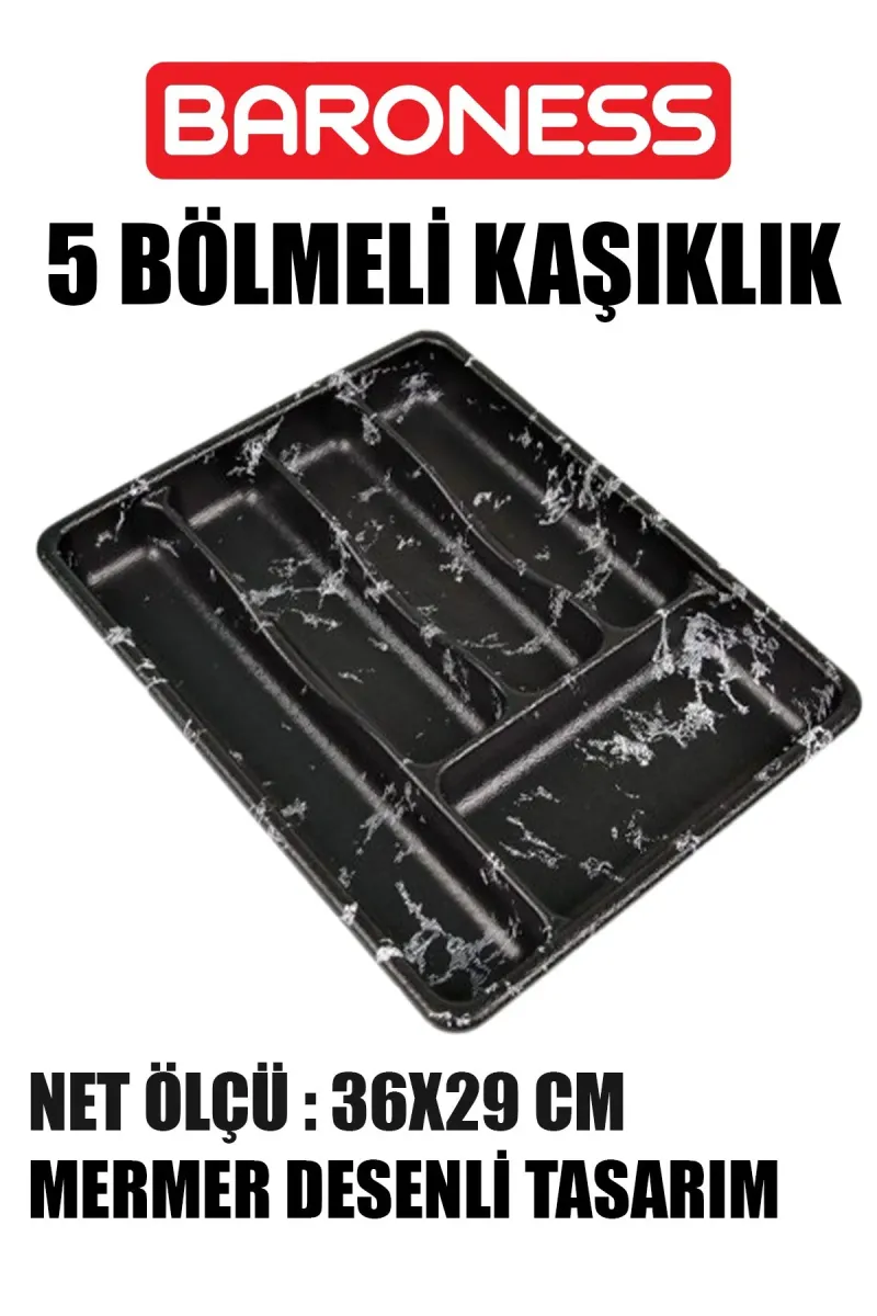 🖤BARONESS MERMER DESENLİ 5 BÖLMELİ KAŞIKLIK - dibidip