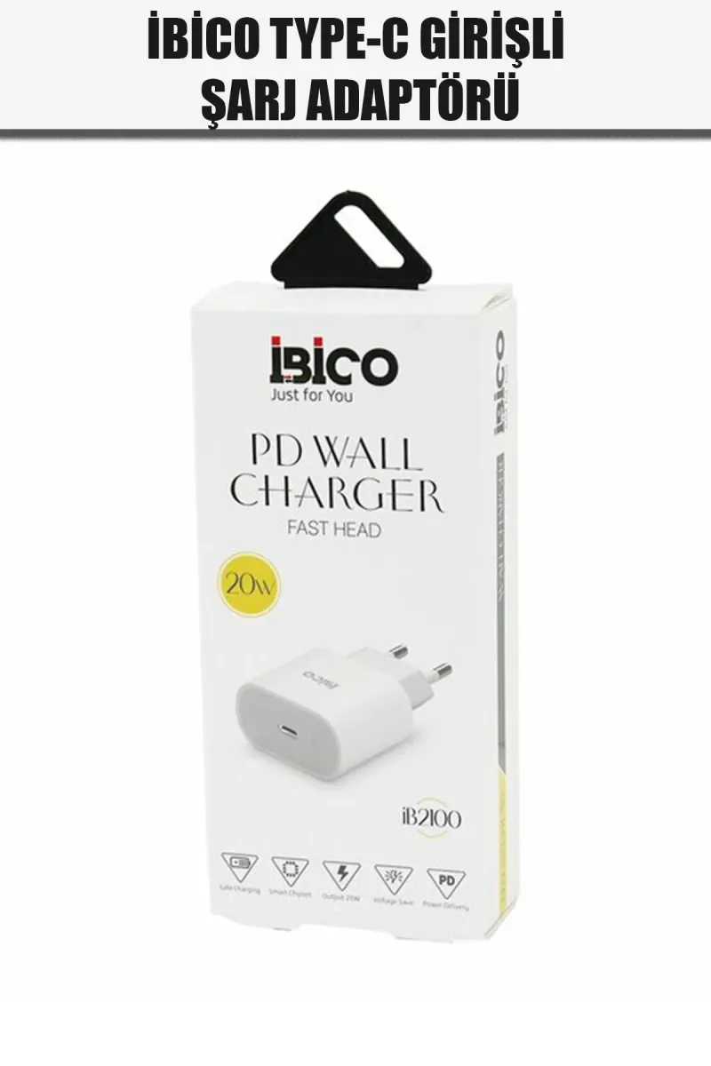 İBİCO TYPC-E BAŞLIK HIZLI TELEFON ŞARJ ADAPTÖRÜ