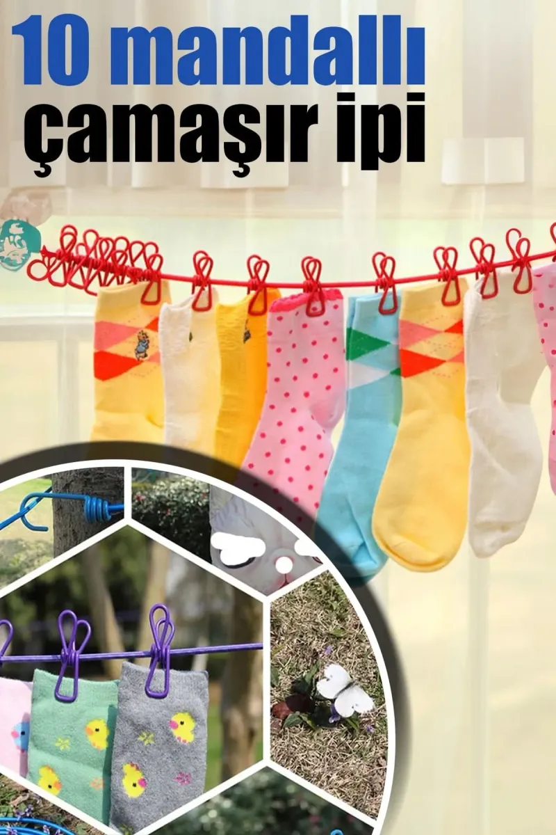 🧺 MANDALLI ÇAMAŞIR İPİ - dibidip