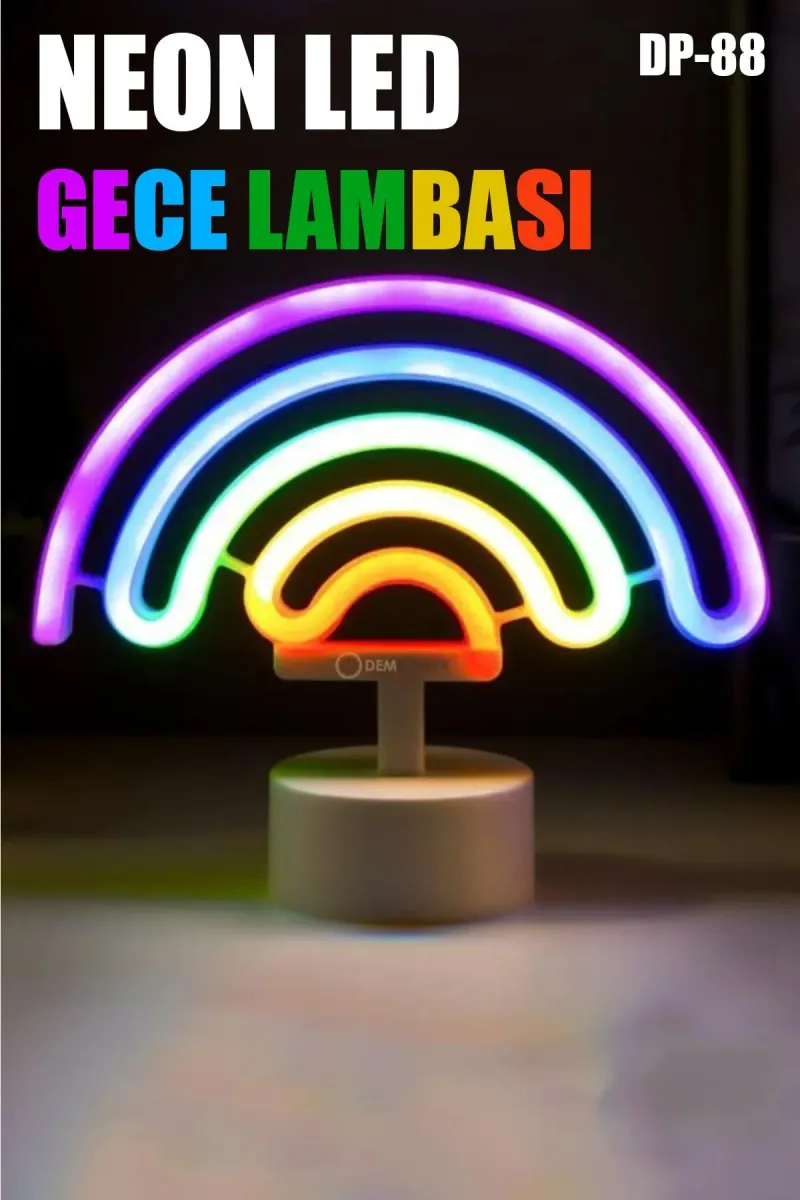 🌈NEON LED GECE LAMBASI - dibidip