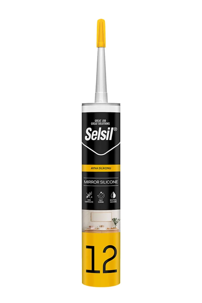 🔩SELSİL 12 ŞEFFAF AYNA MONTAJ SİLİKONU