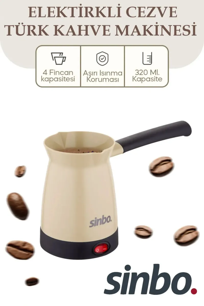 SİNBO SCM-2969 ELEKTİRKLİ CEZVE TÜRK KAHVE MAKİNESİ - dibidip