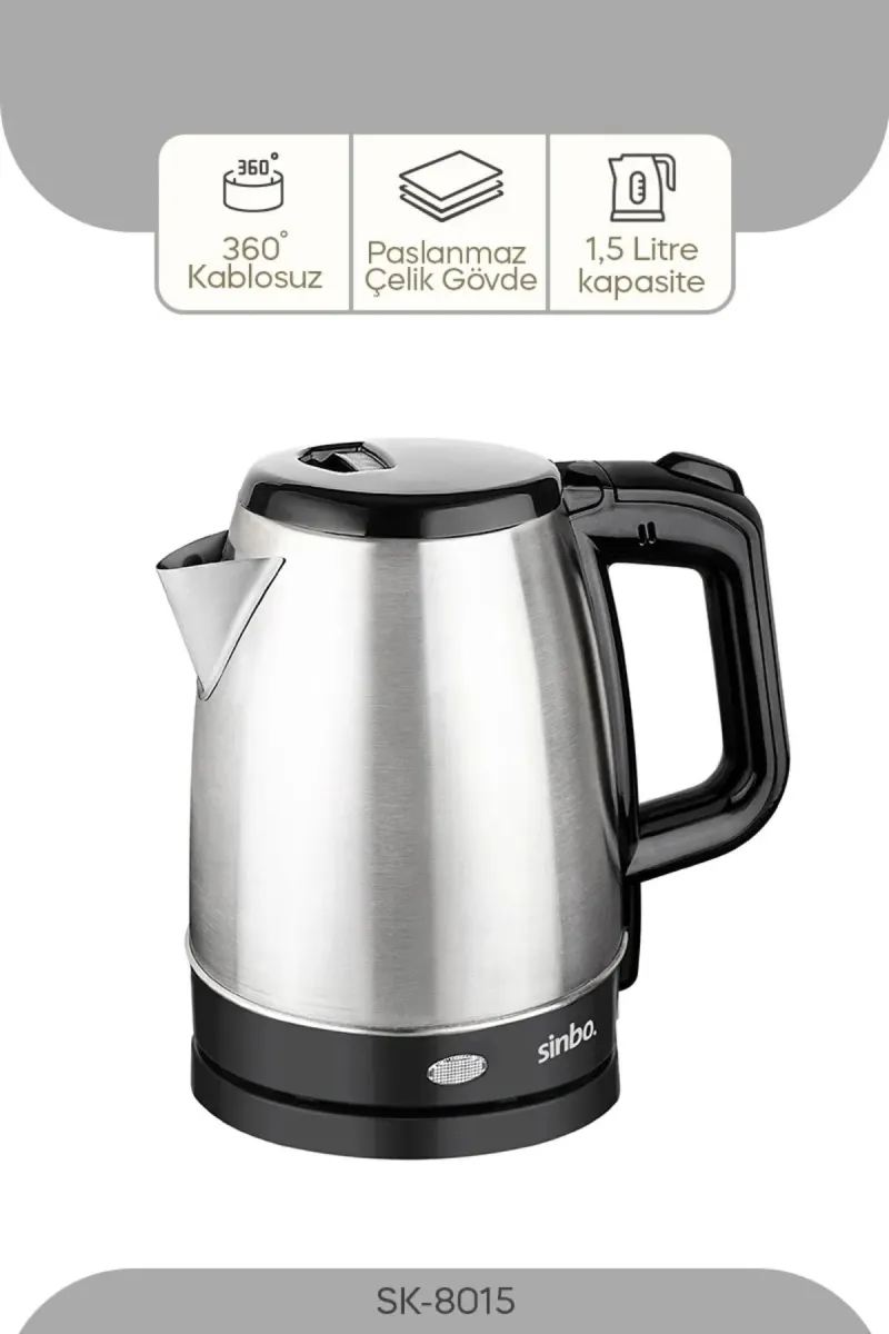 SİNBO SK-8015 ÇELİK KETTLE