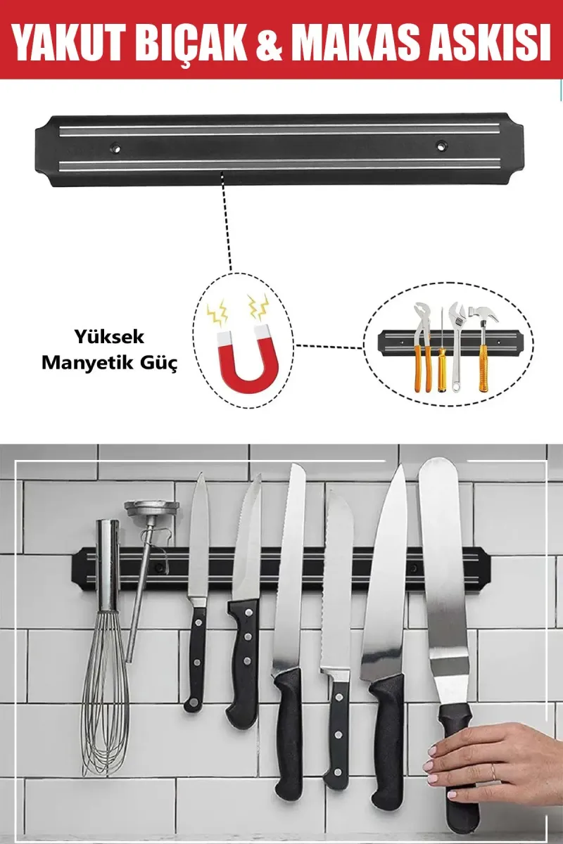 YAKUT MIKNATISLI BIÇAK & MAKAS ASKISI