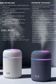 300ML MİNİ USB ŞARJ& IŞIKLI HAVA NEMLENDİRİCİ