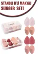 💖8 Lİ STANDLI PEMBE MAKYAJ SÜNGER SETİ - dibidip 