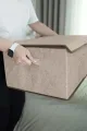ALAS-07646 KEÇE KAPAKLI KUTU MAKSİ BEJ - dibidip 