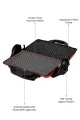 AWOX ORİON KIRMIZI TEFLON TOST MAKİNESİ - dibidip 