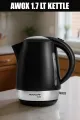 AWOX SİYAH SOLİD KETTLE SU ISITICISI
