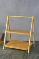PORTATİF AYAKLI & 2 KATLI AHŞAP BAMBU ORGANİZER RAF