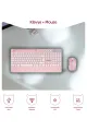 EVEREST PEMBE KABLOSUZ KLAVYE & MOUSE SETİ