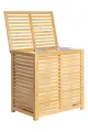İBİCO 2 BÖLMELİ AHŞAP BAMBU KİRLİ ÇAMAŞIR SEPETİ