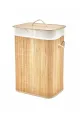 İBİCO DİKDÖRTGEN BAMBU KİRLİ İÇ BEZLİ ÇAMAŞIR SEPETİ