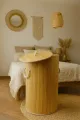 İBİCO YUVARLAK BAMBU İÇ BEZLİ KİRLİ ÇAMAŞIR SEPETİ