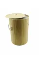İBİCO YUVARLAK BAMBU İÇ BEZLİ KİRLİ ÇAMAŞIR SEPETİ