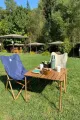 KATLANABİLİR ÇANTALI AHŞAP KAMP MASASI