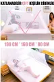 🛏️KATLANABİLİR ÇİFT KİŞİLİK PEMBE CİBİNLİK