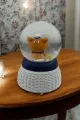 MAVİ BÜYÜK BOY & 10CM  PİLLİ & IŞIKLI MÜZİKLİ KAR KÜRESİ