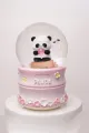 PANDALI BÜYÜK BOY & 10CM  PİLLİ & IŞIKLI MÜZİKLİ KAR KÜRESİ