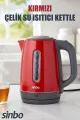 SİNBO SK-8031 KIRMIZI ÇELİK KETTLE SU ISITICISI