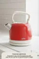 SİNBO SK-8035 RETRO KIRMIZI NOSTALJİ DEMLİK MODEL ÇELİK KETTLE SU ISITICI