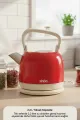 SİNBO SK-8035 RETRO KIRMIZI NOSTALJİ DEMLİK MODEL ÇELİK KETTLE SU ISITICI