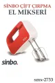SİNBO SMX-2733 ÇİFT ÇIRPMA EL MİKSERİ - dibidip 