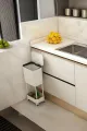 🗑️TEKERLEKLİ RAFLI ORİGA ÇÖP KOVASI - dibidip 
