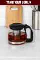 YAKUT 700ML ÇELİK SÜZGEÇLİ CAM DEMLİK