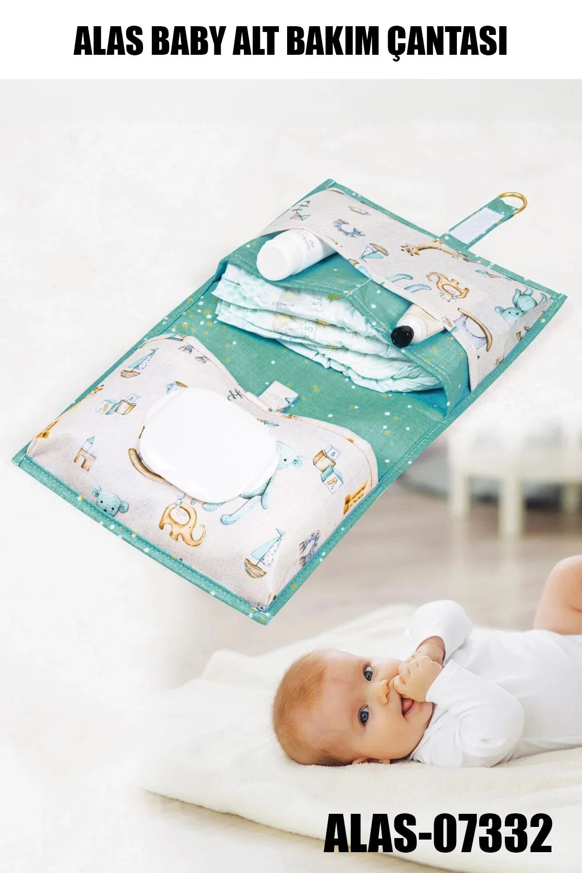 ALAS-07332 BABY ALT BAKIM ÇANTASI MAVİ
